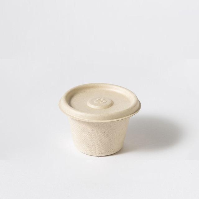원형 펄프 용기 140ml + 전용뚜껑 1000개