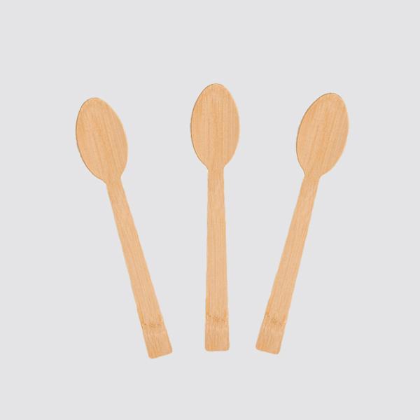 친환경 일회용품 대나무 숟가락 배달용 벌크 100개
