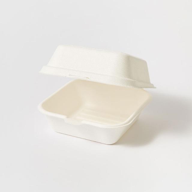 [뚜껑일체] 펄프 용기 450ml 화이트 500개