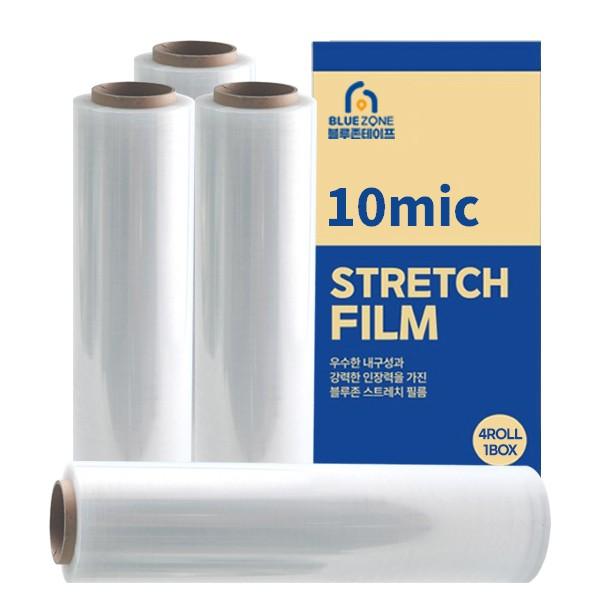블루존 스트레치필름 10mic x 500mm x 400M 핸드용 4개 투명