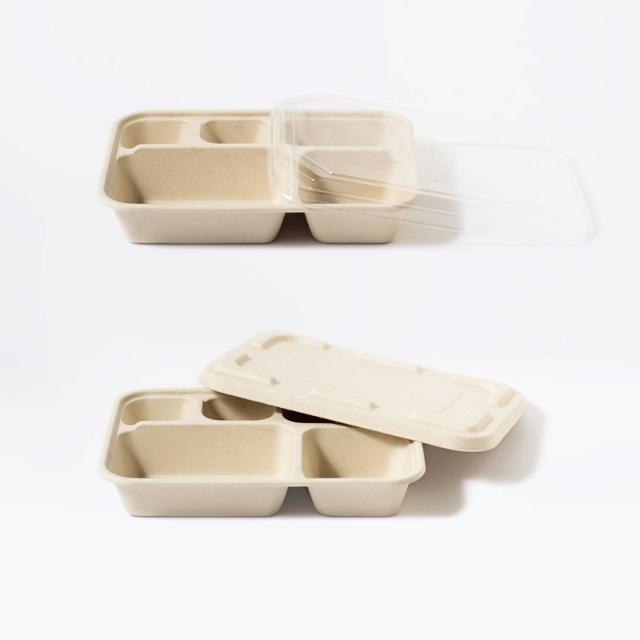 [사각호환S] 펄프 용기 5칸 700ml 300개