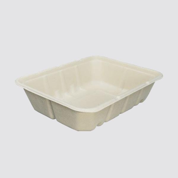 친환경 직사각 펄프용기 200개 225x175x75(mm) 1,000ml (SC79)