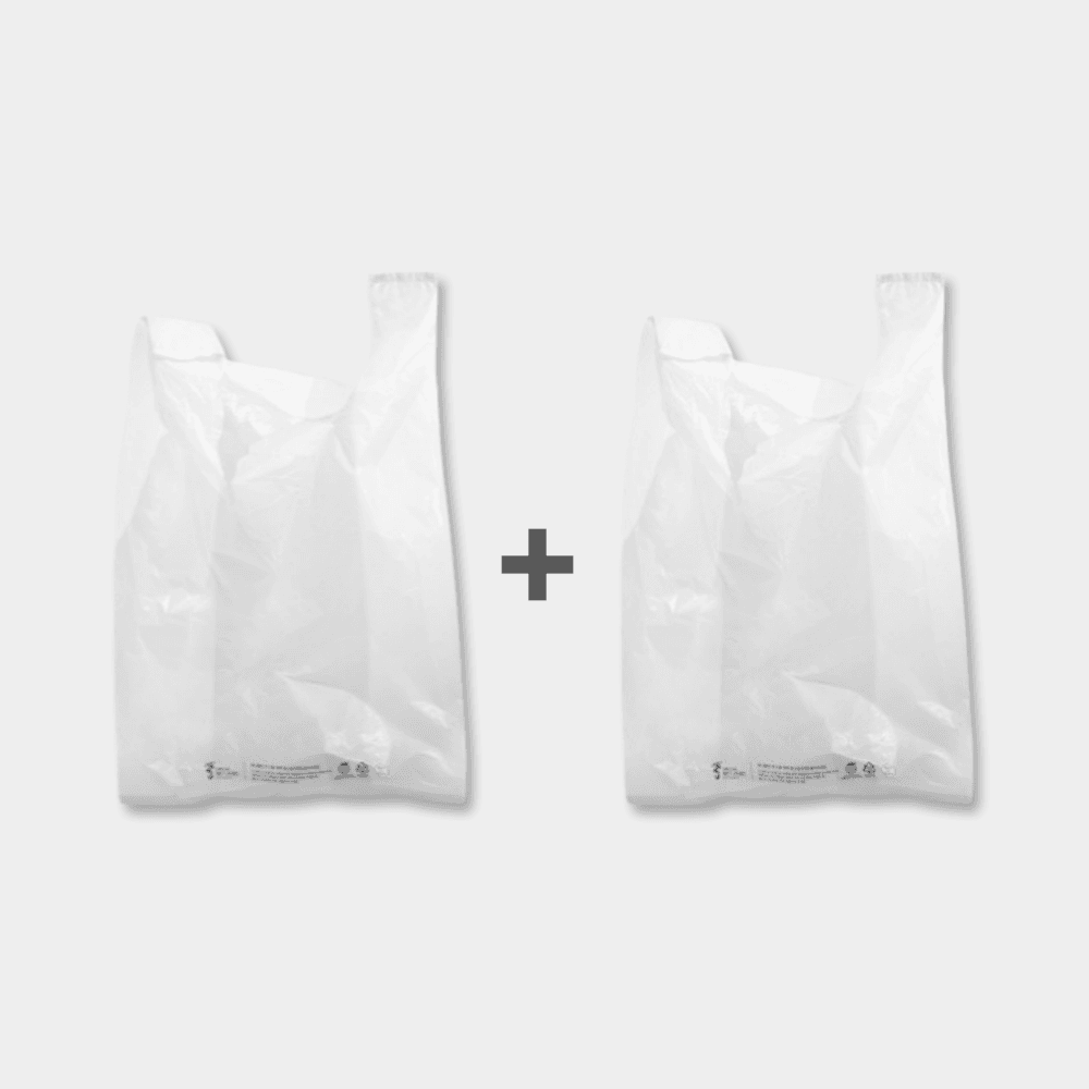 [1+1] EL606 손잡이봉투 투명 [대] 1000장(총2000장)