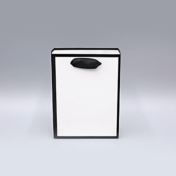 직사각종이가방 세로형1호(12x5.7x16) 블랙앤화이트