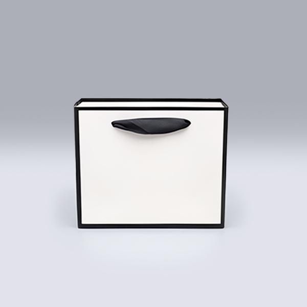 직사각종이가방 가로형와이드(35x13x26) 블랙앤화이트